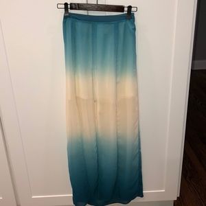 Long Ombré Maxi Skirt
